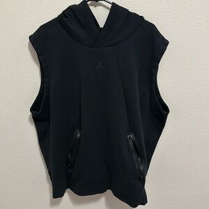 Used Black Jordan Sleeveless Tech Fleece Hoodie Size XXL